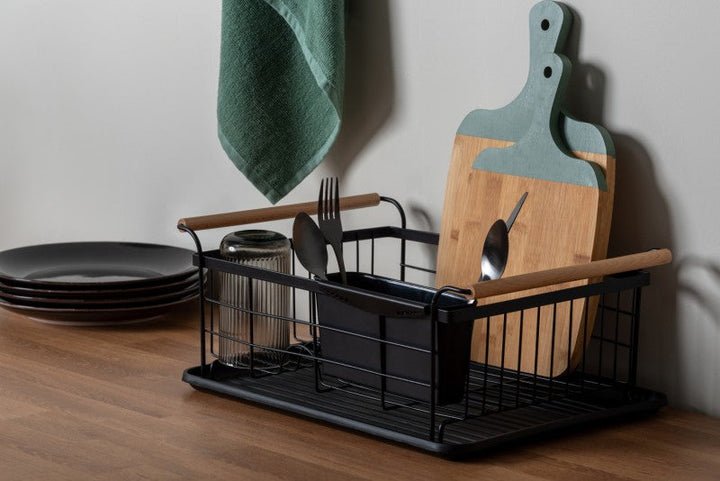 Dish Rack Bamboo Accent - Black Additional 7