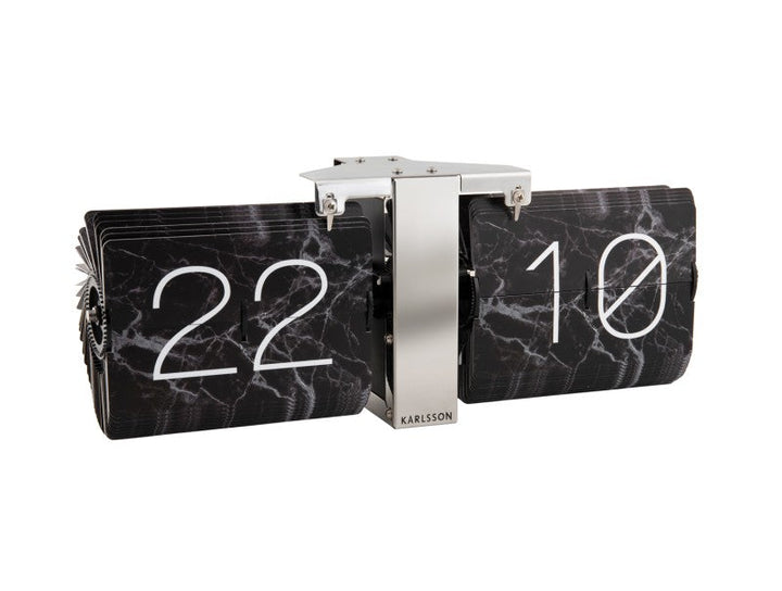 Flip Clock No Case Marble - Black Additional 3