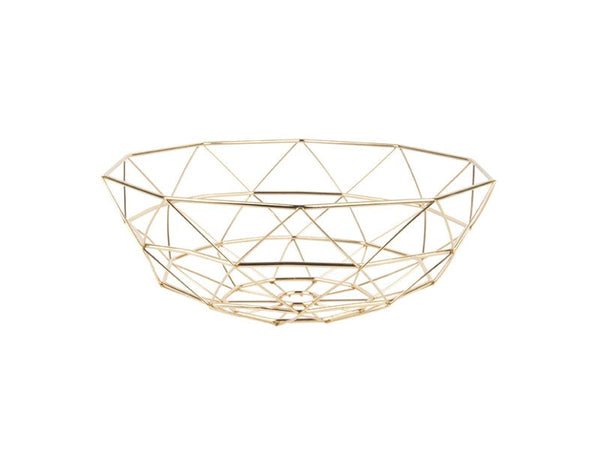 Fruit Basket Diamond Cut Large - Gold plated