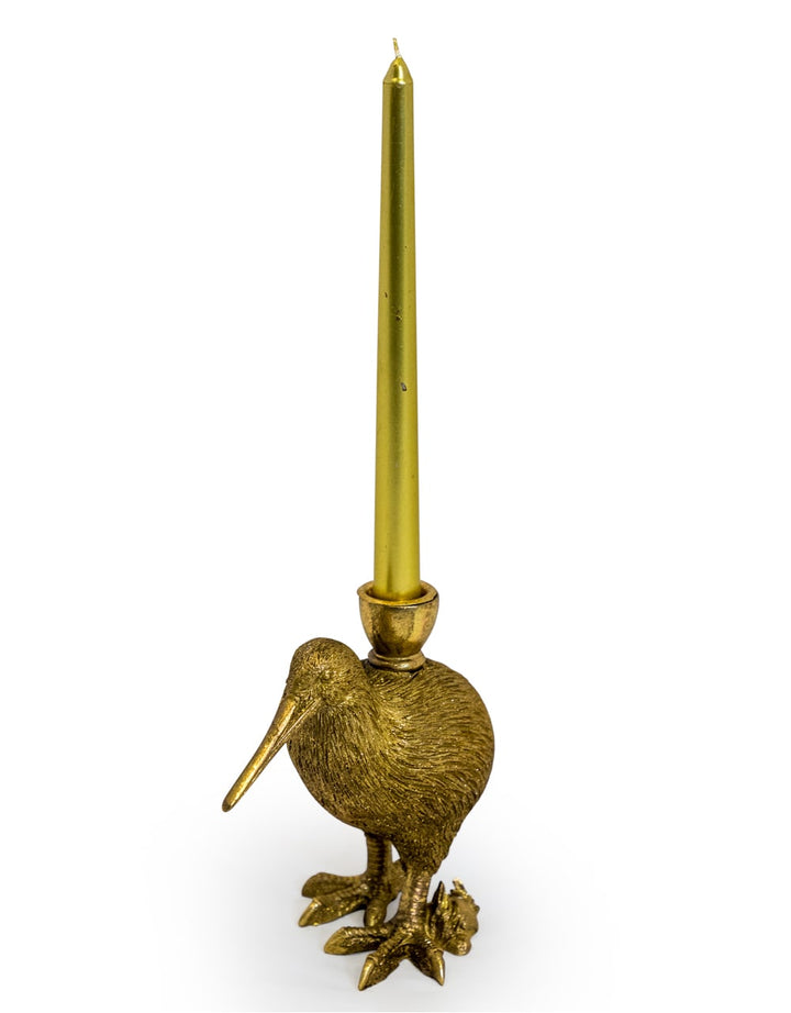 Gold Kiwi Bird Candle Holder