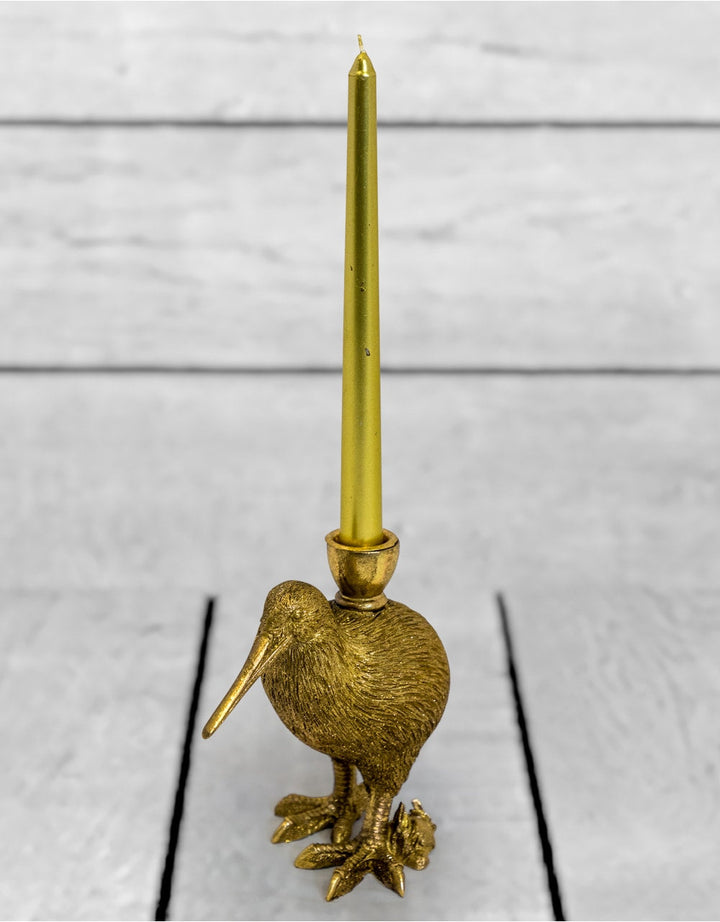 Gold Kiwi Bird Candle Holder