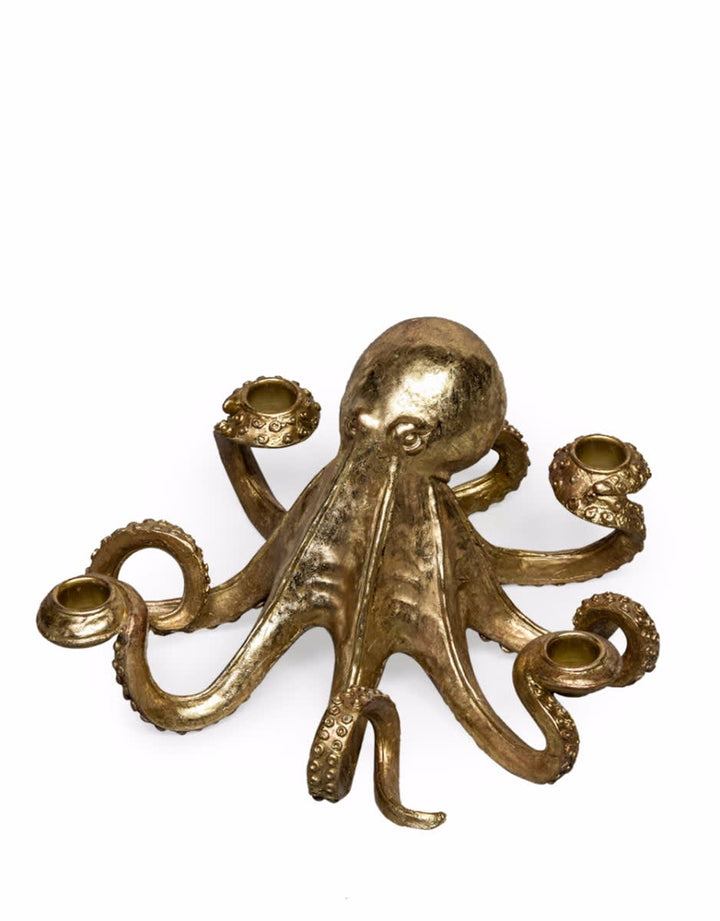 Gold Octopus Candle Stick