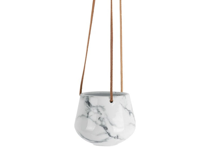 Hanging Pot Skittle Small Marble - White Additional 2