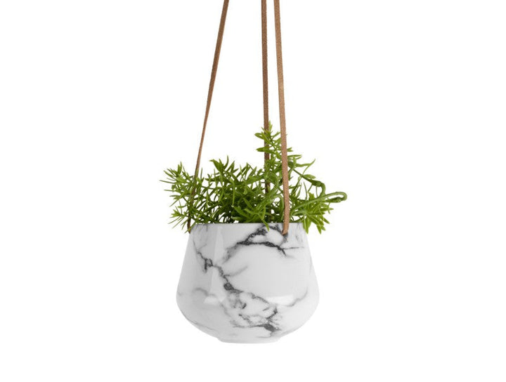 Hanging Pot Skittle Small Marble - White Additional 4