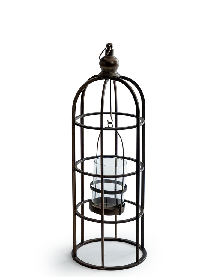 Industrial Metal Large Bird Cage Lantern / Candle Holder