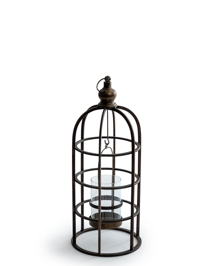 Industrial Metal Medium Bird Cage Lantern / Candle Holder