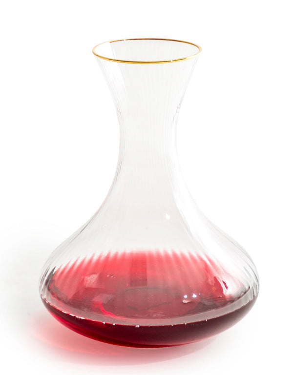 'Italia' Wine Decanter with Gold Rim