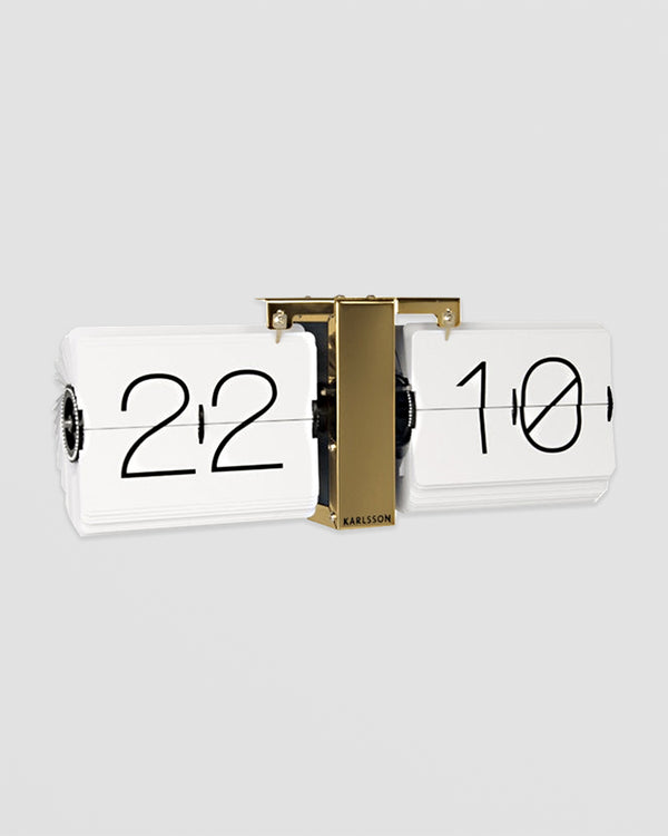 Karlsson Flip Clock Minimal - Brass