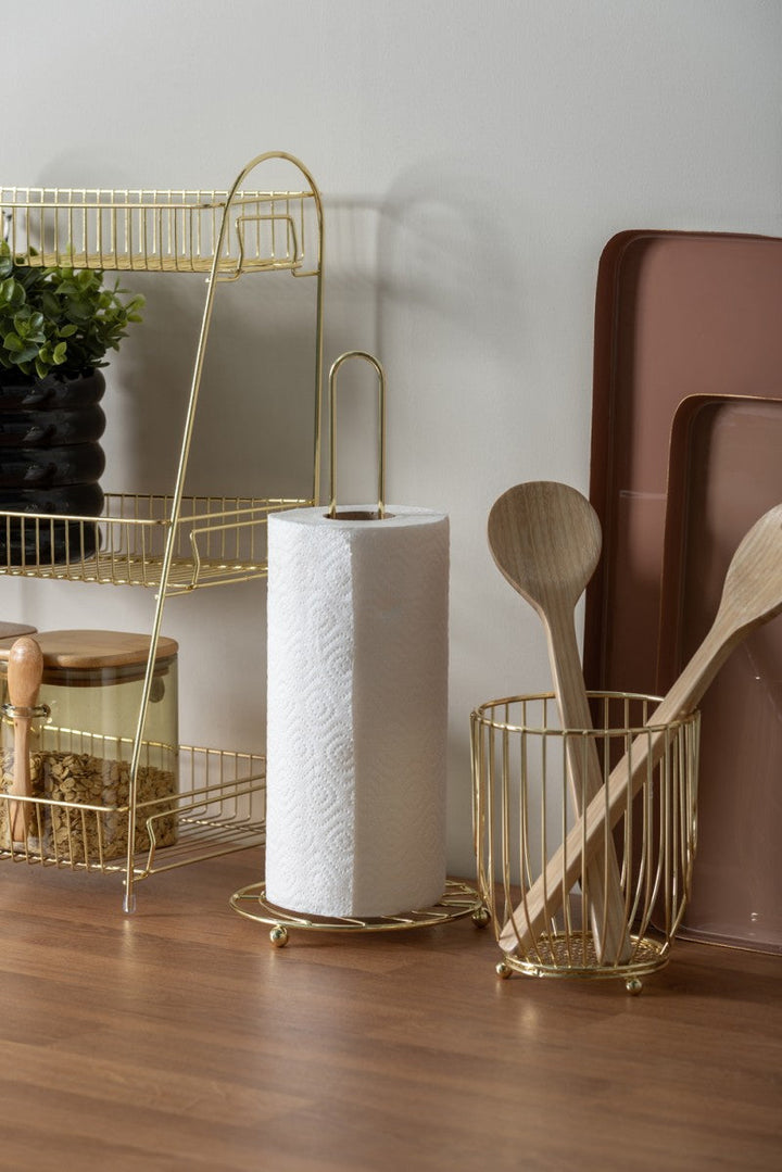 Kitchen Roll Holder Wired - Gold plated Additional 5