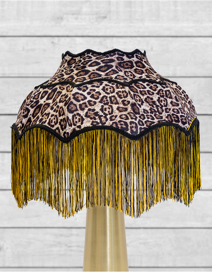 Large Animal Print Frilled Lamp Shade (Use As Pendant or Shade)