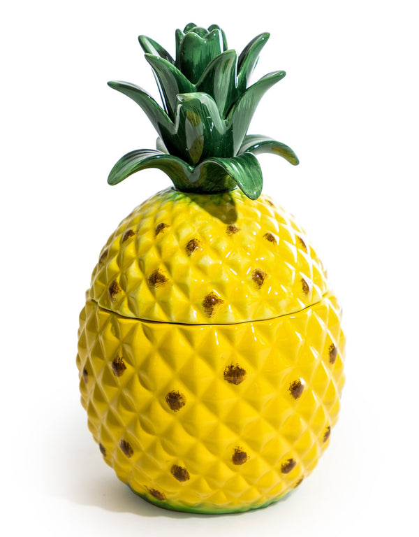 Large Ceramic Pineapple Jar / Storage Bowl