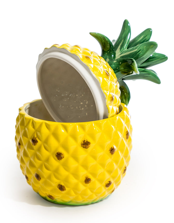 Large Ceramic Pineapple Jar / Storage Bowl