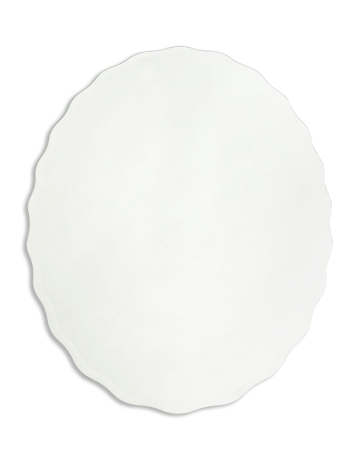 Large Plain Mirror w/ Wave Bevel