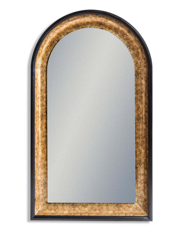 Limehouse Black & Antique Gold Arch Wall Mirror