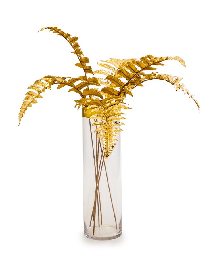 Metallic Gold Small Single Fern Leaf (to be bought in qtys of 12)