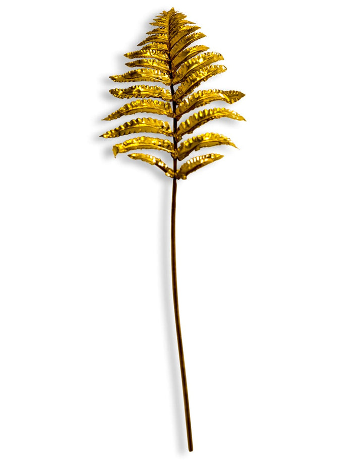 Metallic Gold Small Single Fern Leaf (to be bought in qtys of 12)