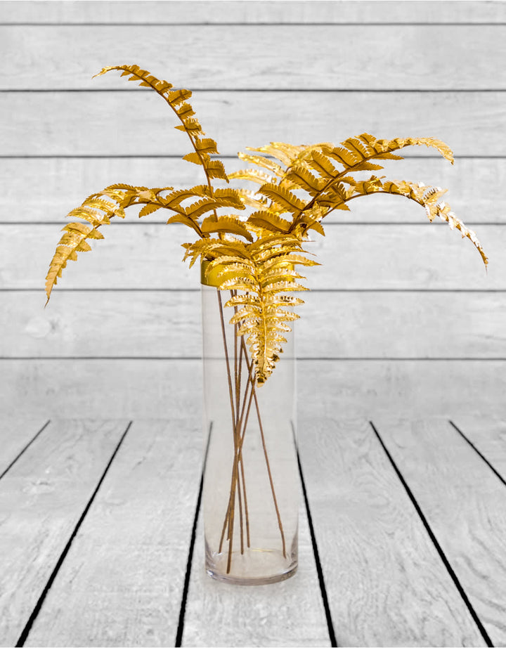 Metallic Gold Small Single Fern Leaf (to be bought in qtys of 12)