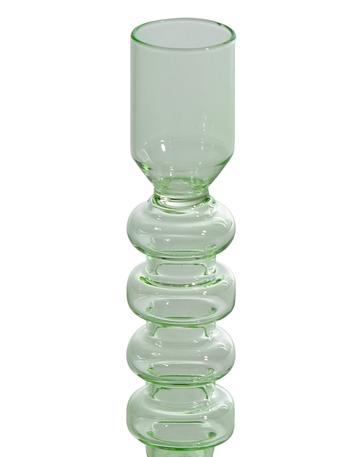 Pale Green Glass Candle Holder