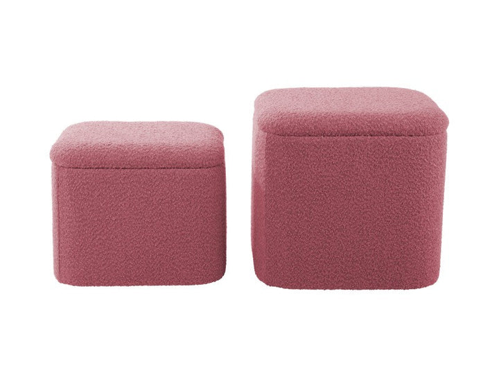 Pouf Set Ada Storage - Faded pink Additional 1