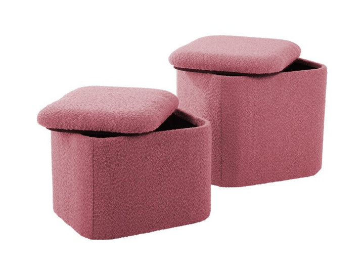 Pouf Set Ada Storage - Faded pink Additional 2
