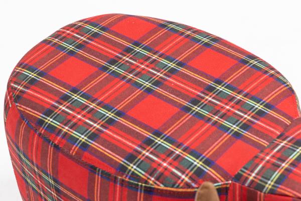 The Red Tartan Cow Animal Footstool Additional 2
