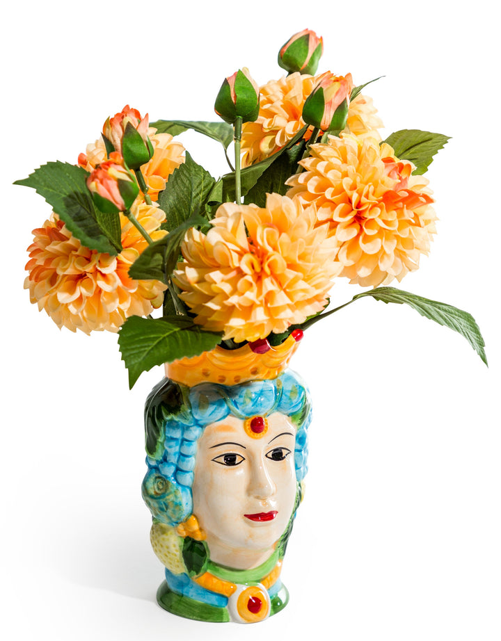 Sicilian Queen Moor Head Ceramic Storage Pot (to be bought in qtys of 4)