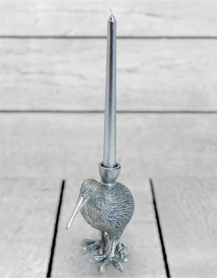 Silver Kiwi Bird Candle Holder