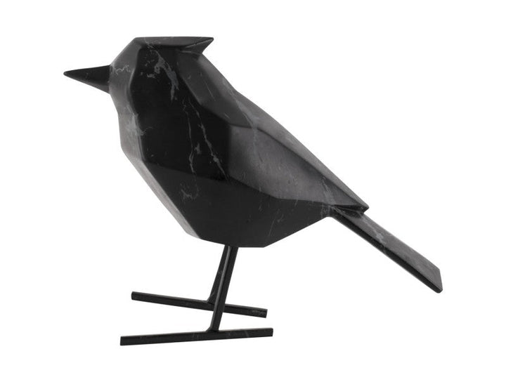 Statue Bird Large Marble - Black Additional 1