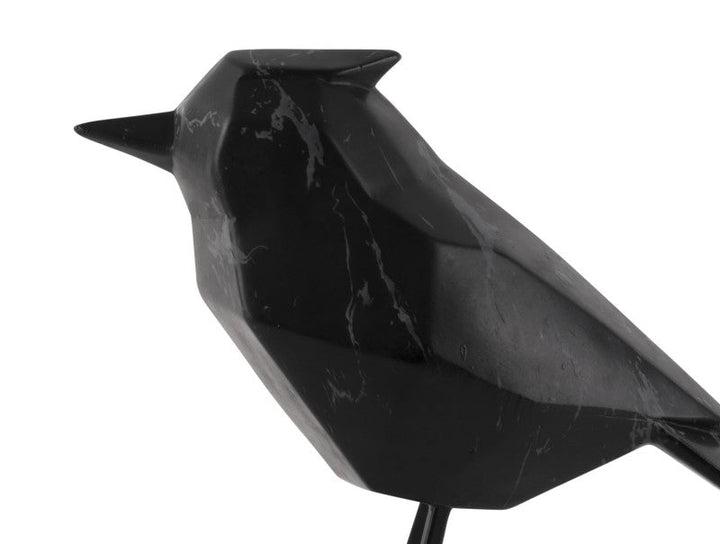 Statue Bird Large Marble - Black Additional 3