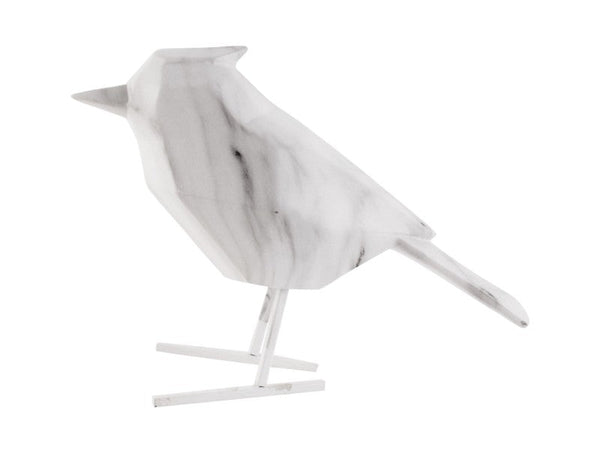 Statue Bird Large Marble - White