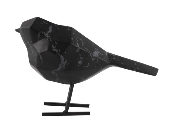 Statue Bird Small Marble - Black