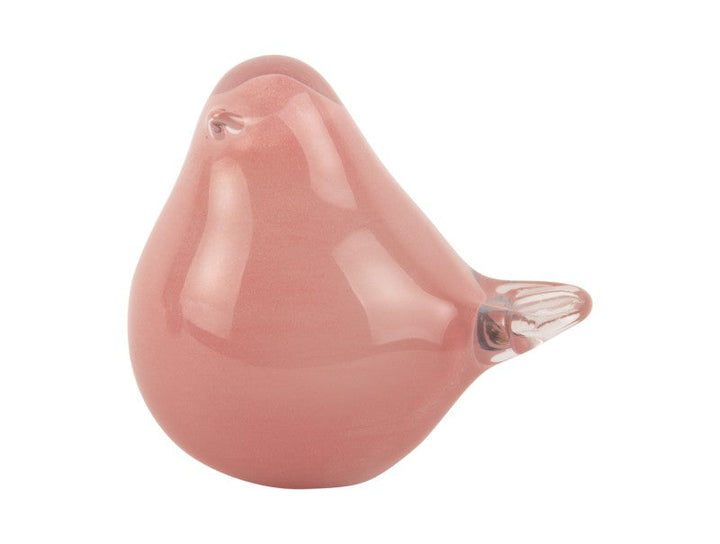 Statue Fat Bird Glass Large - Soft pink Additional 2