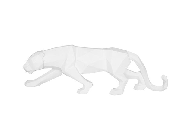 Statue Origami Panther - White