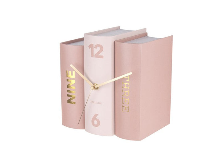 Table Clock Book - Faded pink Additional 2