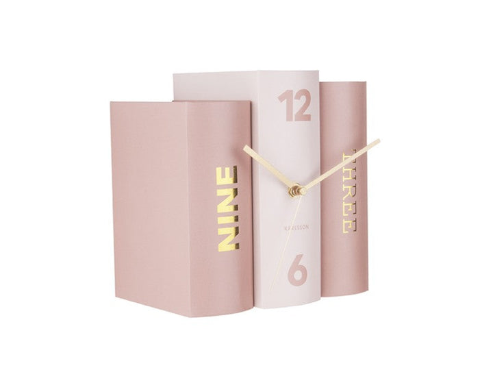 Table Clock Book - Faded pink Additional 3