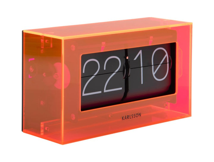 Table clock Boxed Flip - Neon orange Additional 2