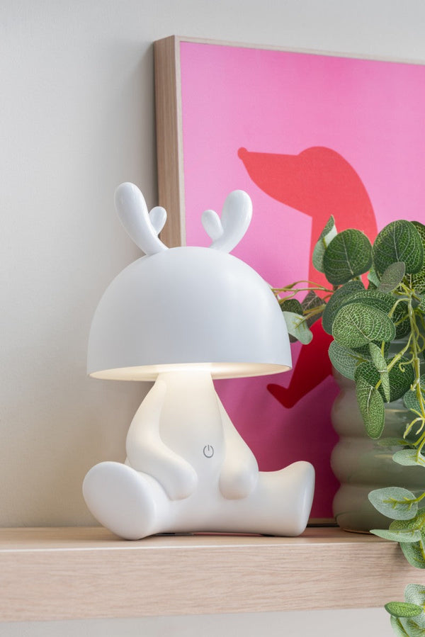 Table Lamp Deer - White