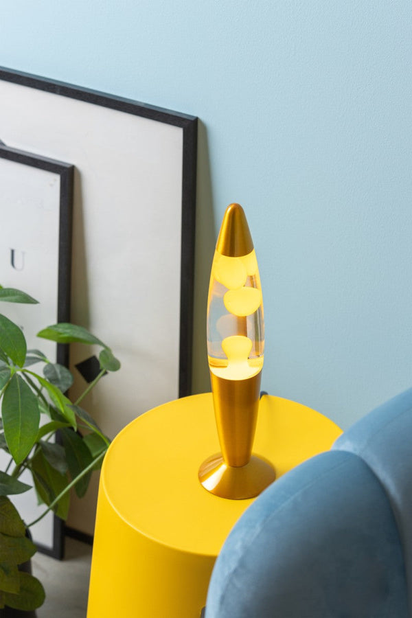 Table Lamp Funky Rocket Lava - Yellow