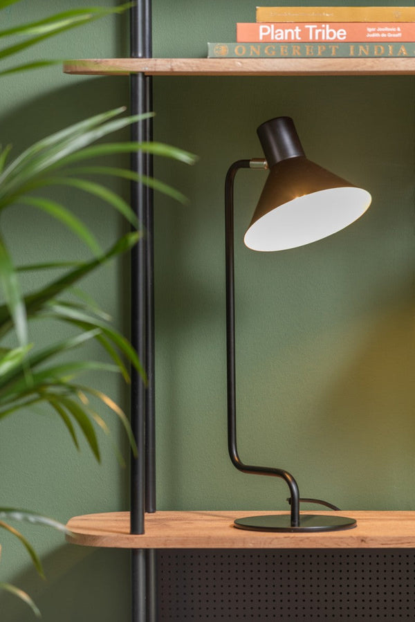 Table Lamp Office Curved - Black