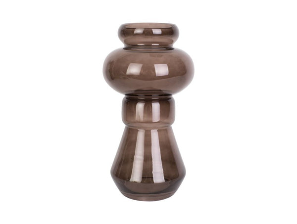Vase Morgana Glass Medium - Chocolate brown