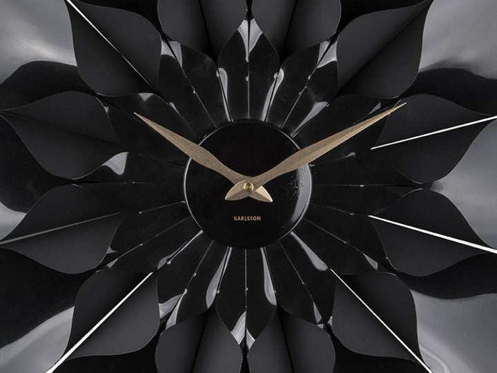 Wall Clock Flower - Black Additional 4