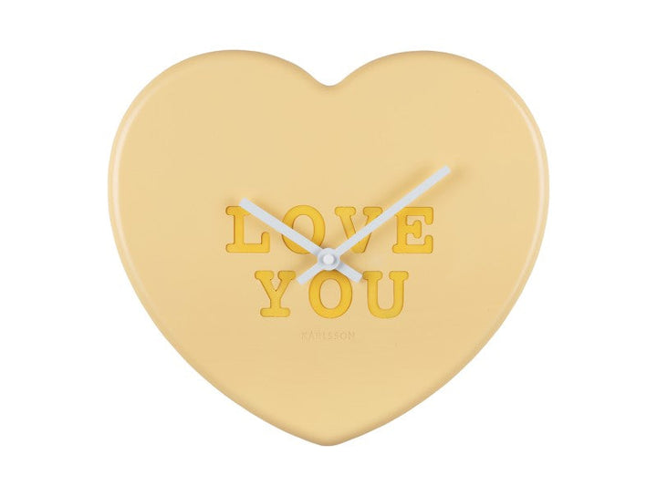 Wall Clock Heart Candy - Soft yellow Additional 1