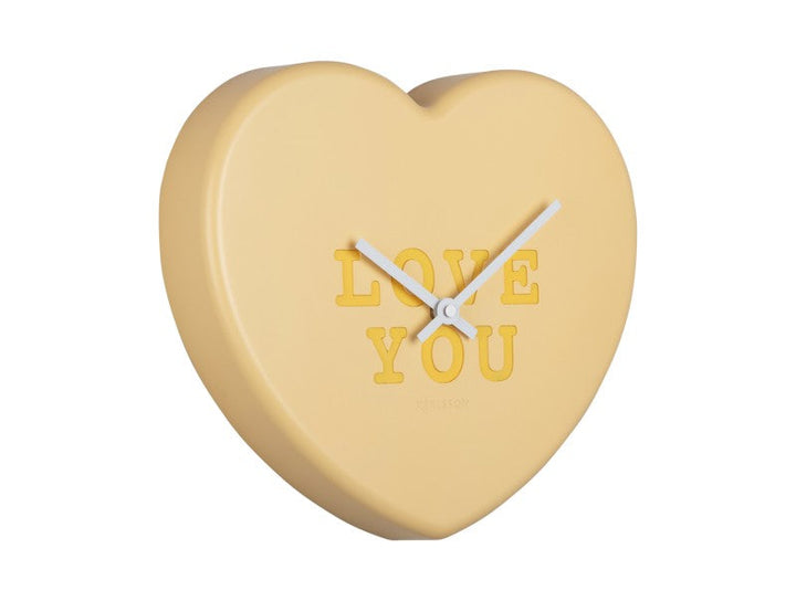 Wall Clock Heart Candy - Soft yellow Additional 2