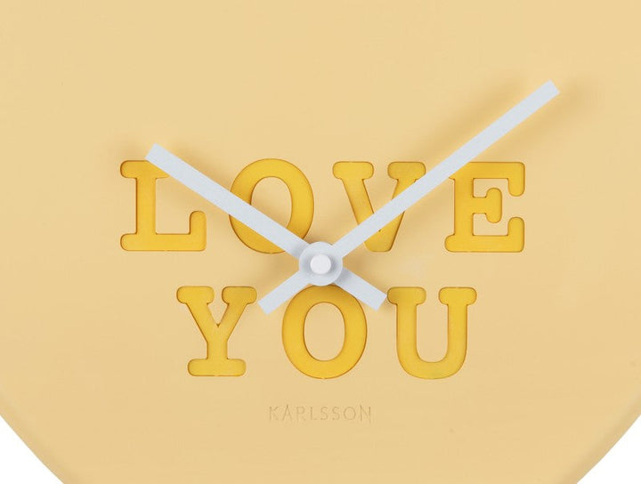 Wall Clock Heart Candy - Soft yellow Additional 3