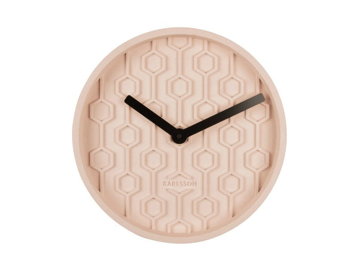 Wall Clock Honeycomb - Pink Additional 1