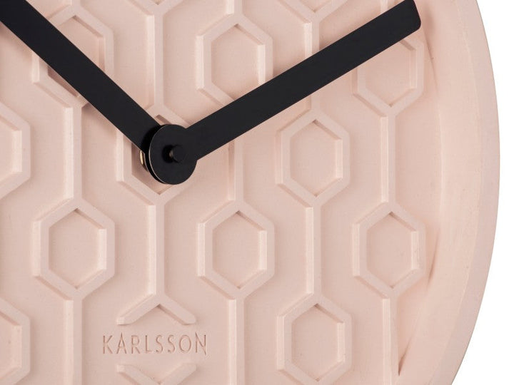 Wall Clock Honeycomb - Pink Additional 3
