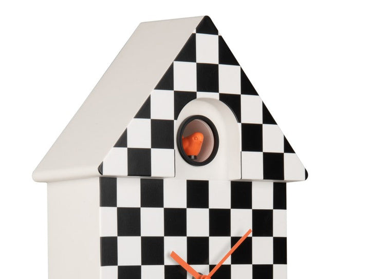 Wall Clock Modern Cuckoo Checker - Black Additional 3