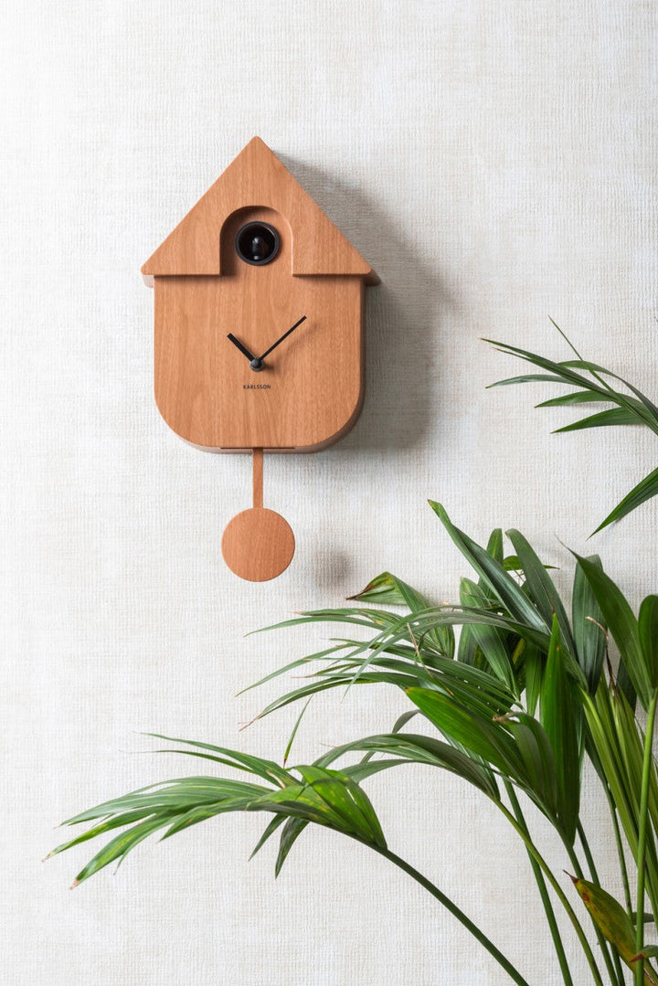 Wall Clock Modern Cuckoo - Dark wood Additional 1