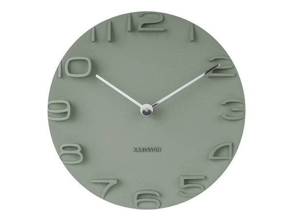 Wall Clock On The Edge - Jungle green