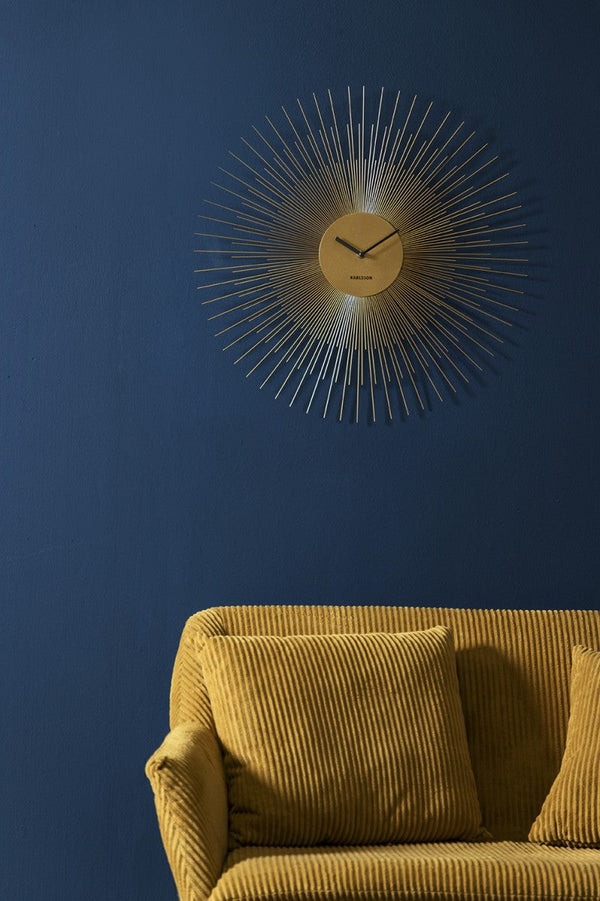 Wall Clock Peony Large - Gold